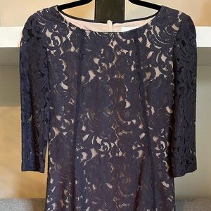 InWear Blue Lace over nude Dress European size 36
